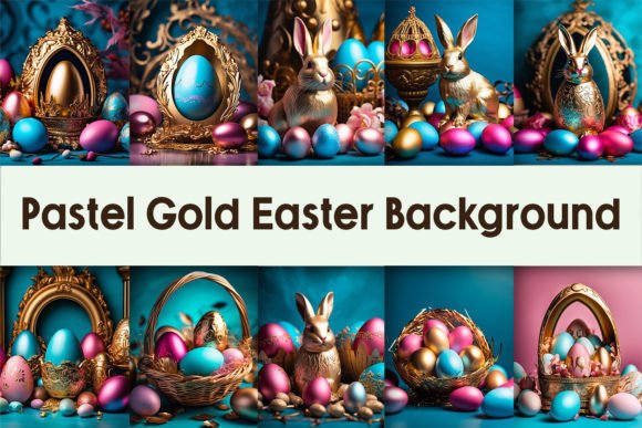 Download Pastel Gold Easter Background - Easter background Collection