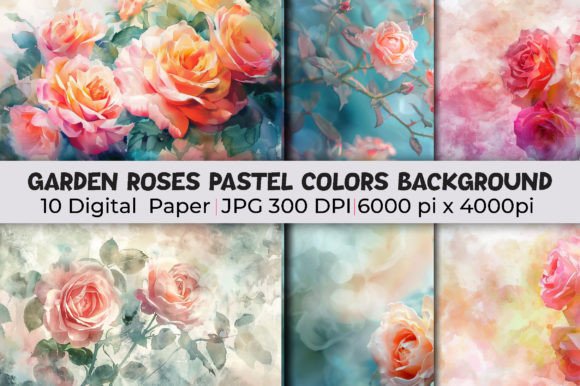 Download Garden Roses Pastel Colors Backgrounds - Backgrounds Collection