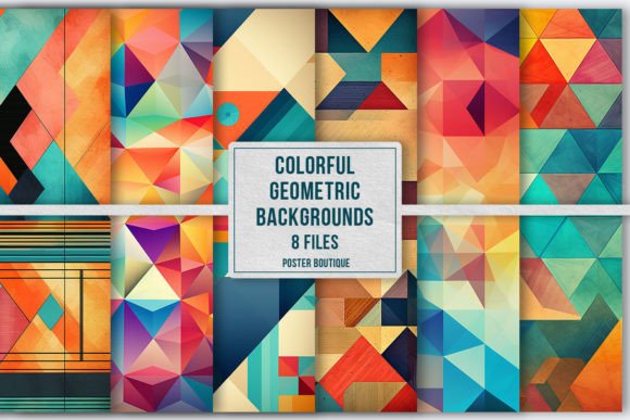 Download Geometric Colorful Backgrounds Pack - Backgrounds Collection