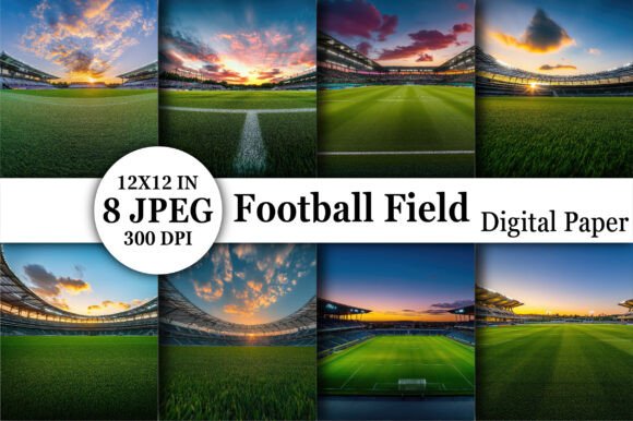 Download Football Field Digital Paper Backgrounds - Backgrounds Collection