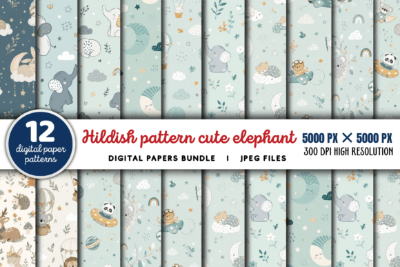 Download Childish Pattern Cute Elephant Bundle - Childish Collection
