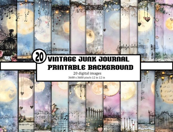 Download VintagJunk Journal Printable Backgrounds - Backgrounds Collection