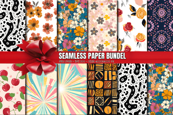 Download Retro Digital Paper Seamless Pattern-18 - Retro digital paper Collection