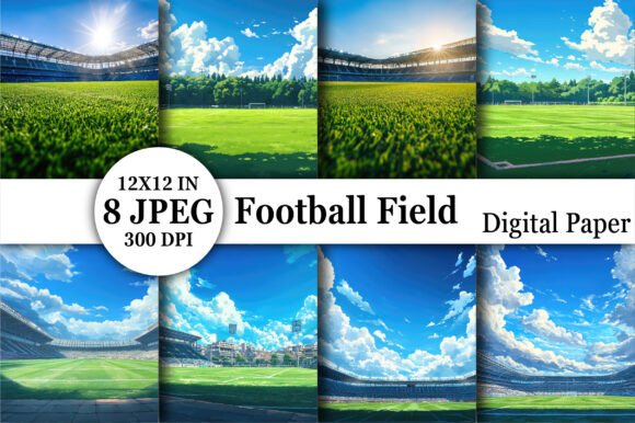 Download Football Field Digital Paper Backgrounds - Backgrounds Collection