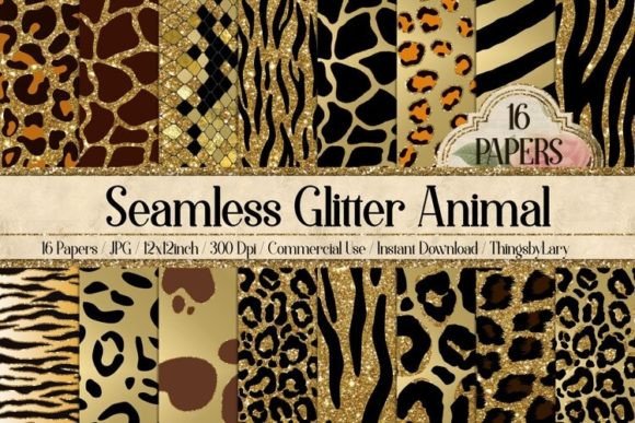 Download Seamless Glitter Animal Skin Papers - Premium Resources