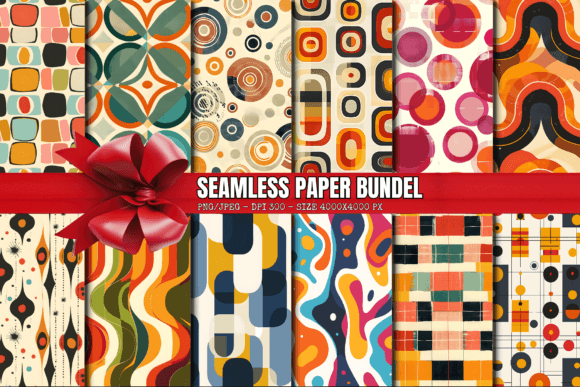 Download Retro Digital Paper Seamless Pattern-21 - Retro digital paper Collection