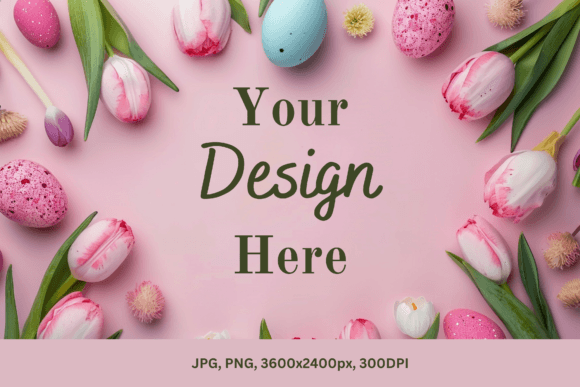 Download Easter Background Mock | Flat Lay Mockup - Easter background Collection
