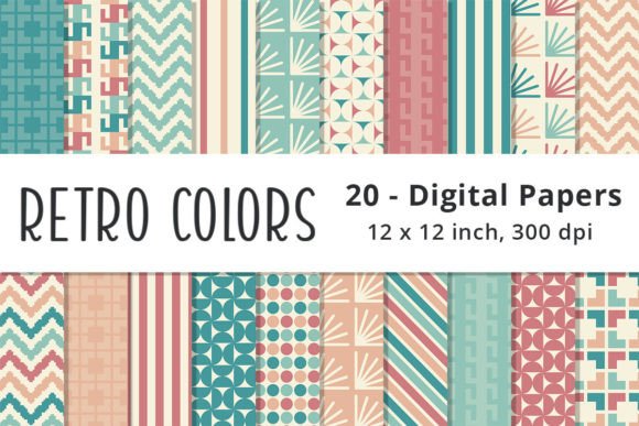 Download Retro Digital Paper Background Patterns - Retro digital paper Collection