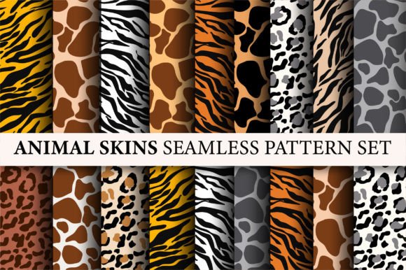 Download Animal Skins Seamless Pattern Set. - Animal skin Collection