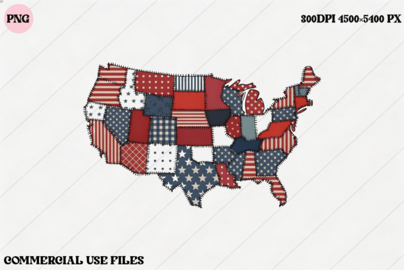 Download USA Patchwork Flag Map Graphic Design - Usa Collection