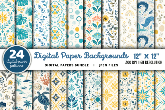 Download Digital Paper Backgrounds Bundle - Backgrounds Collection