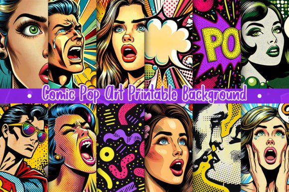 Download Comic Pop Art Printable Backgrounds - Backgrounds Collection
