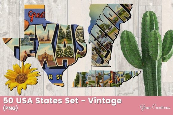 Download 50 USA States Set - Vintage Postcards - Usa Collection