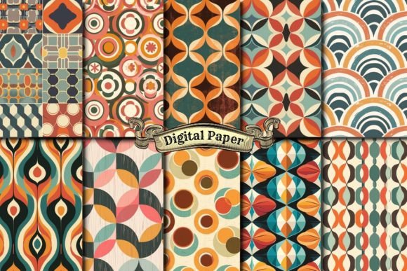 Download Retro Digital Paper - Retro digital paper Collection