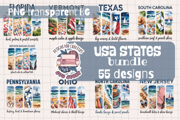 Download USA States Watercolor Brushstrokes PNG - Usa Collection