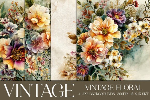 Download Vintage Floral Backgrounds, S10 - Backgrounds Collection